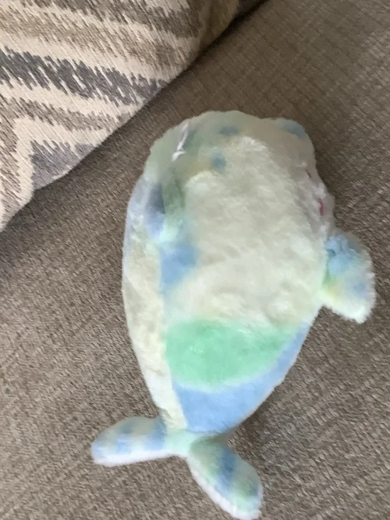 Plush Small Pet Toy - Pastel Multicolor Soft Dolphin - Picture 4 of 4